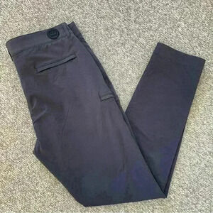 Peter Millar Men 36 x 32 Après Hybrid Pant Crown Grey Zip Pockets Nylon Wool